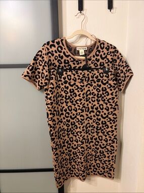 Cherie Colette Leopard Print Knit Skirt Set